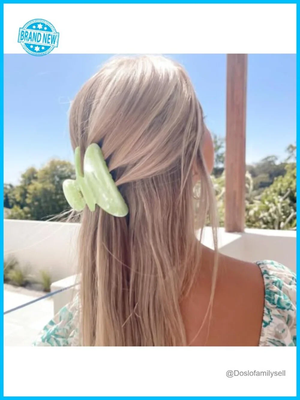 3-pack Acrylic Hair Claw Clips for Women Medium Non-Slip Strong Hold for Fine